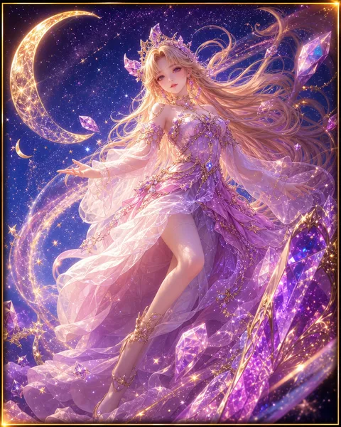 Copertina del gioco Starlight Princess con una principessa e stelle luminose