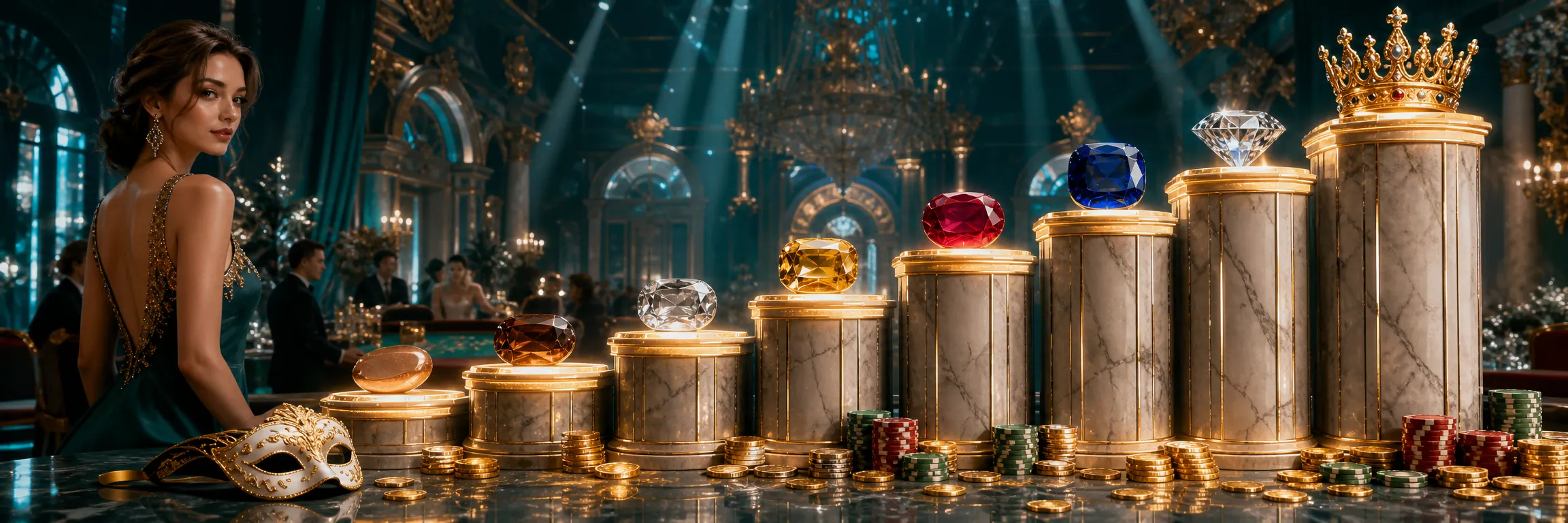 Scala dei livelli VIP di 22Bet con gemme, monete d’oro e cashback