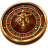 Icona della roulette con la ruota numerata e la pallina dorata